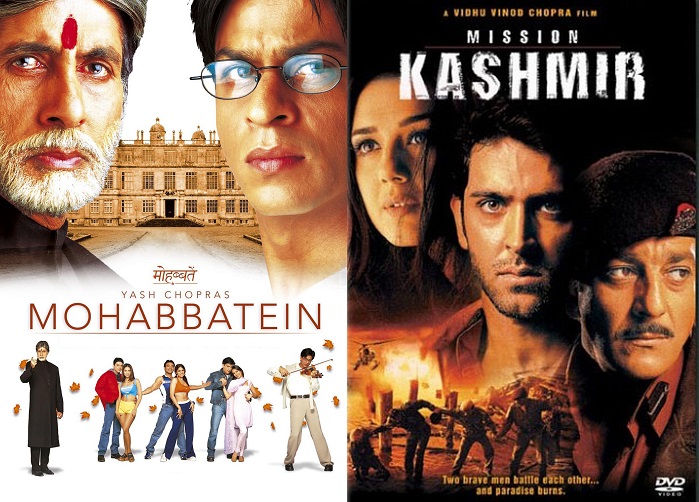 Mohabbatein and Mission Kashmir